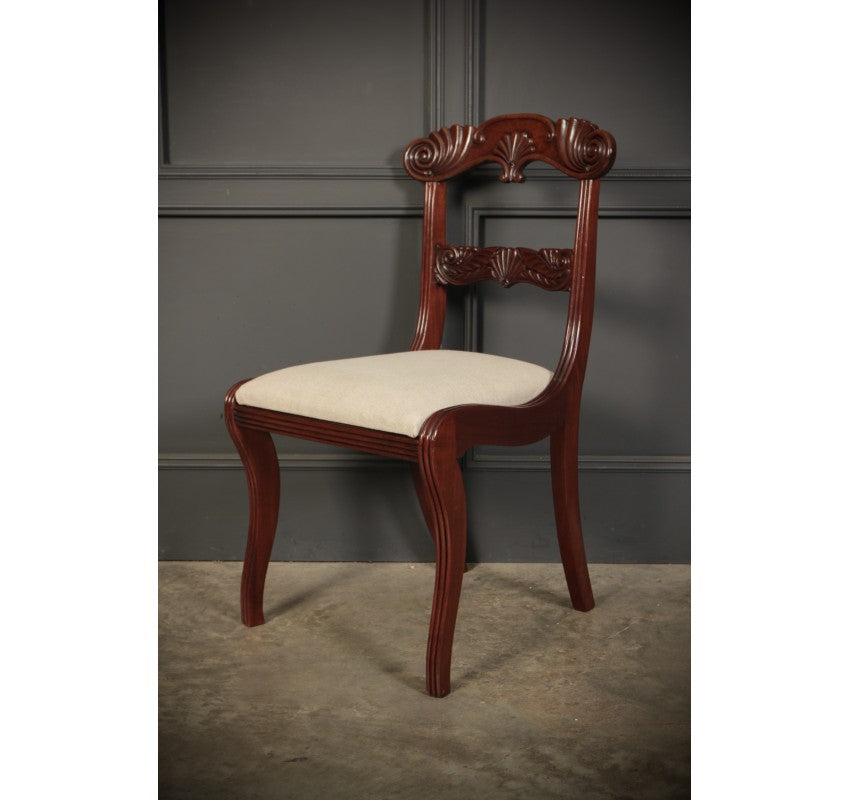 Set of 8 Regency Mahogany Dining Chairs