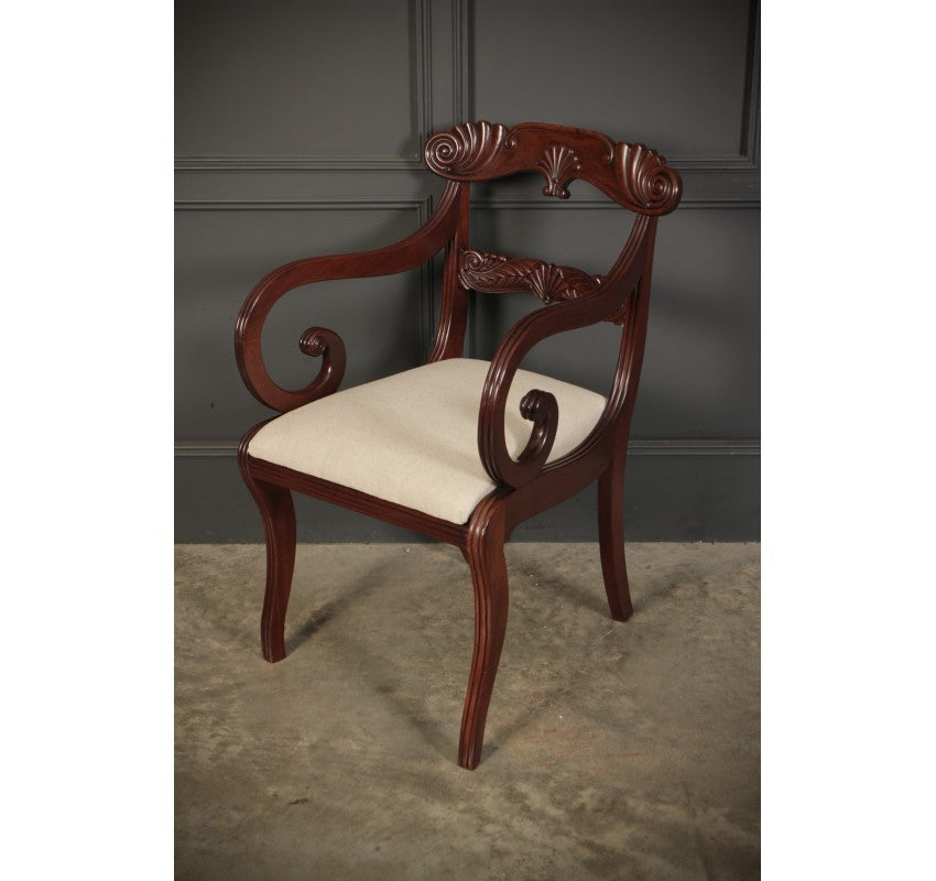 Set of 8 Regency Mahogany Dining Chairs