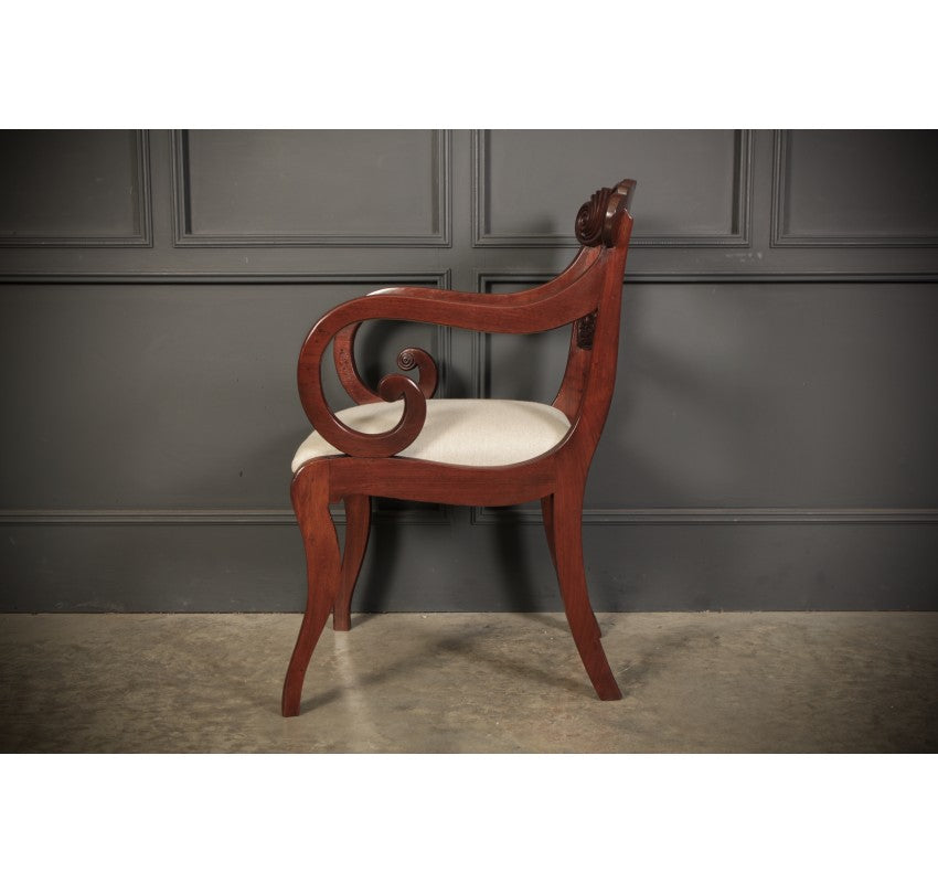 Set of 8 Regency Mahogany Dining Chairs