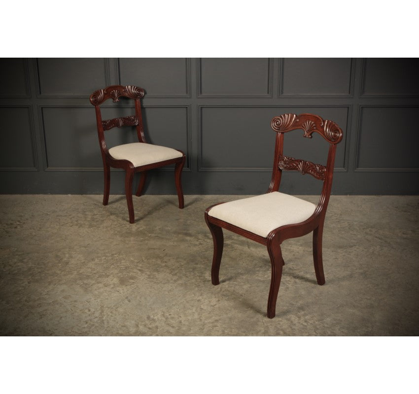 Set of 8 Regency Mahogany Dining Chairs