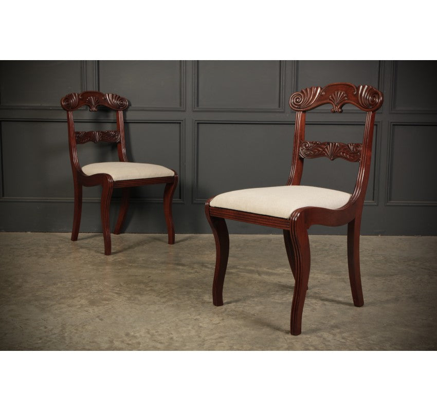 Set of 8 Regency Mahogany Dining Chairs