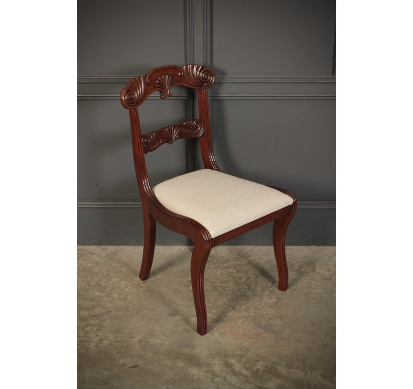 Set of 8 Regency Mahogany Dining Chairs
