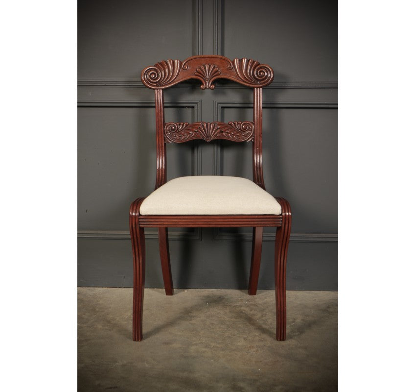 Set of 8 Regency Mahogany Dining Chairs