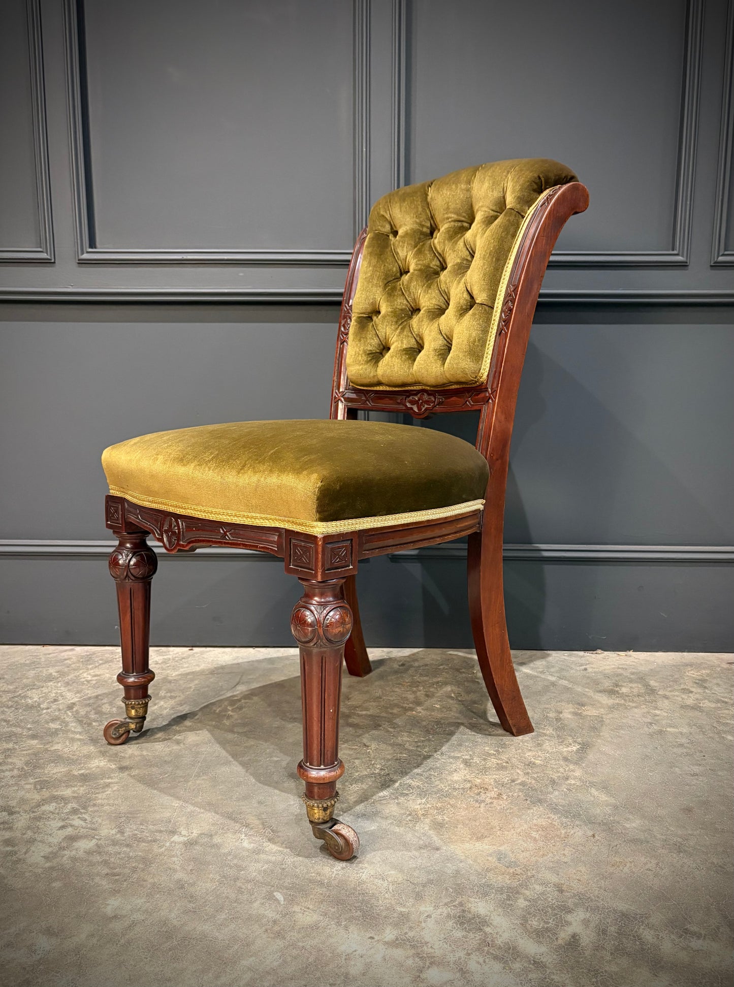 Set of Six Victorian Mahogany Dining Chairs