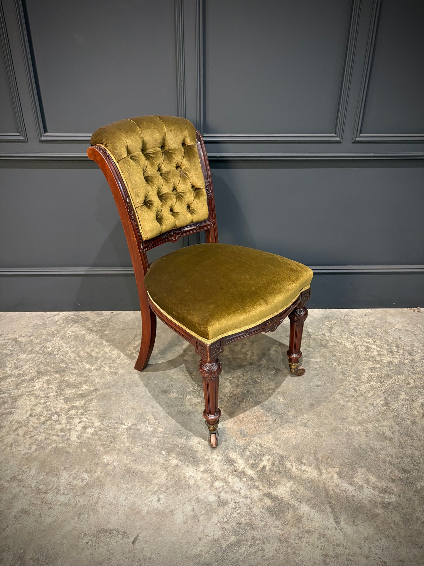 Set of Six Victorian Mahogany Dining Chairs
