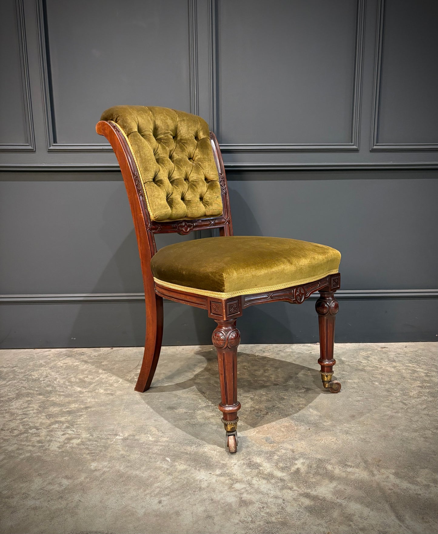 Set of Six Victorian Mahogany Dining Chairs