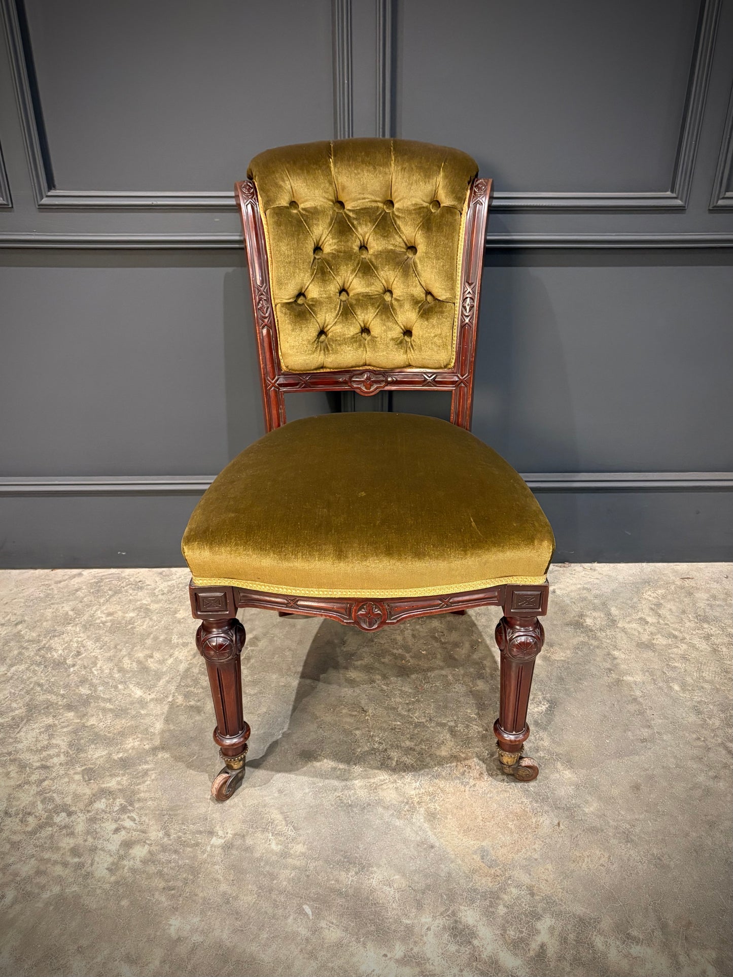 Set of Six Victorian Mahogany Dining Chairs
