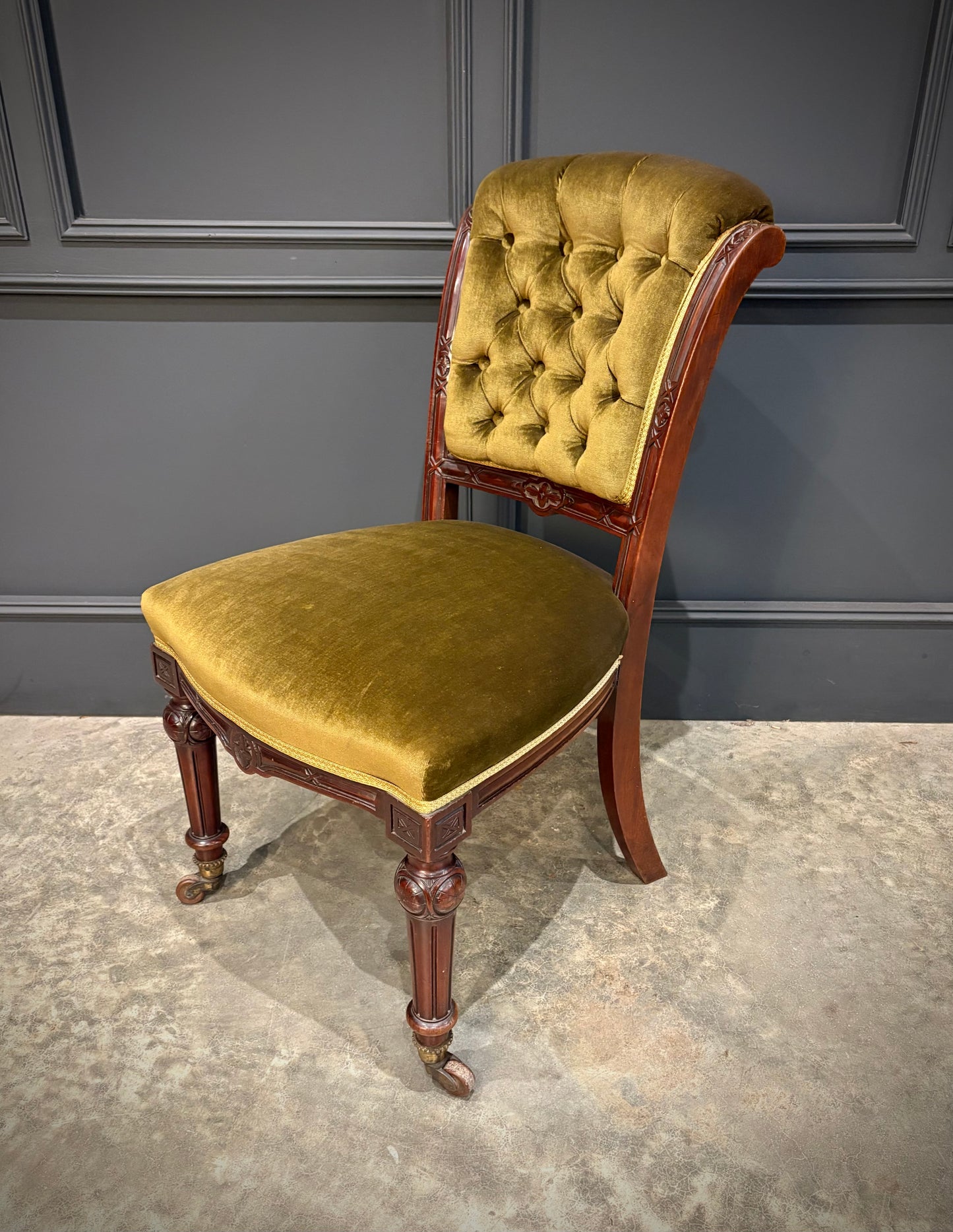 Set of Six Victorian Mahogany Dining Chairs