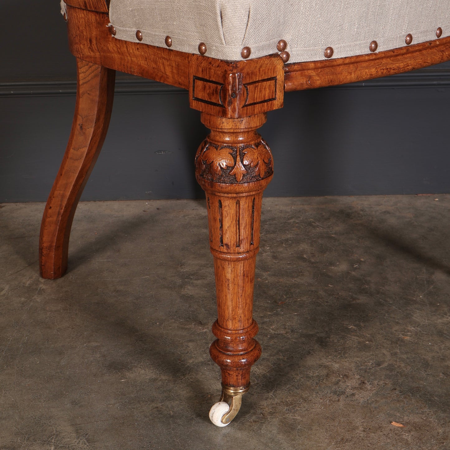 Magnificent Set of Ten Victorian Oak Dining Chairs