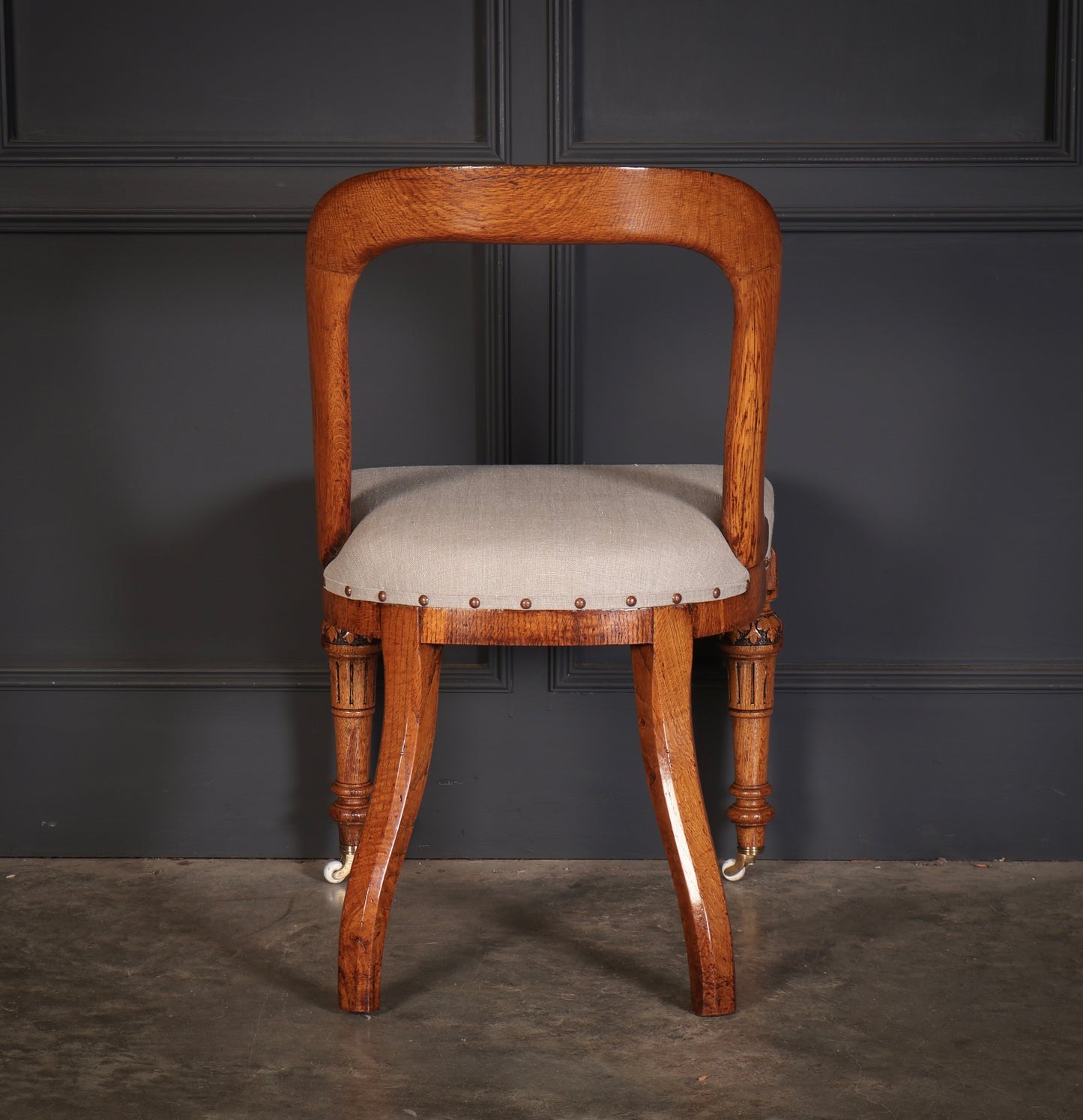 Magnificent Set of Ten Victorian Oak Dining Chairs