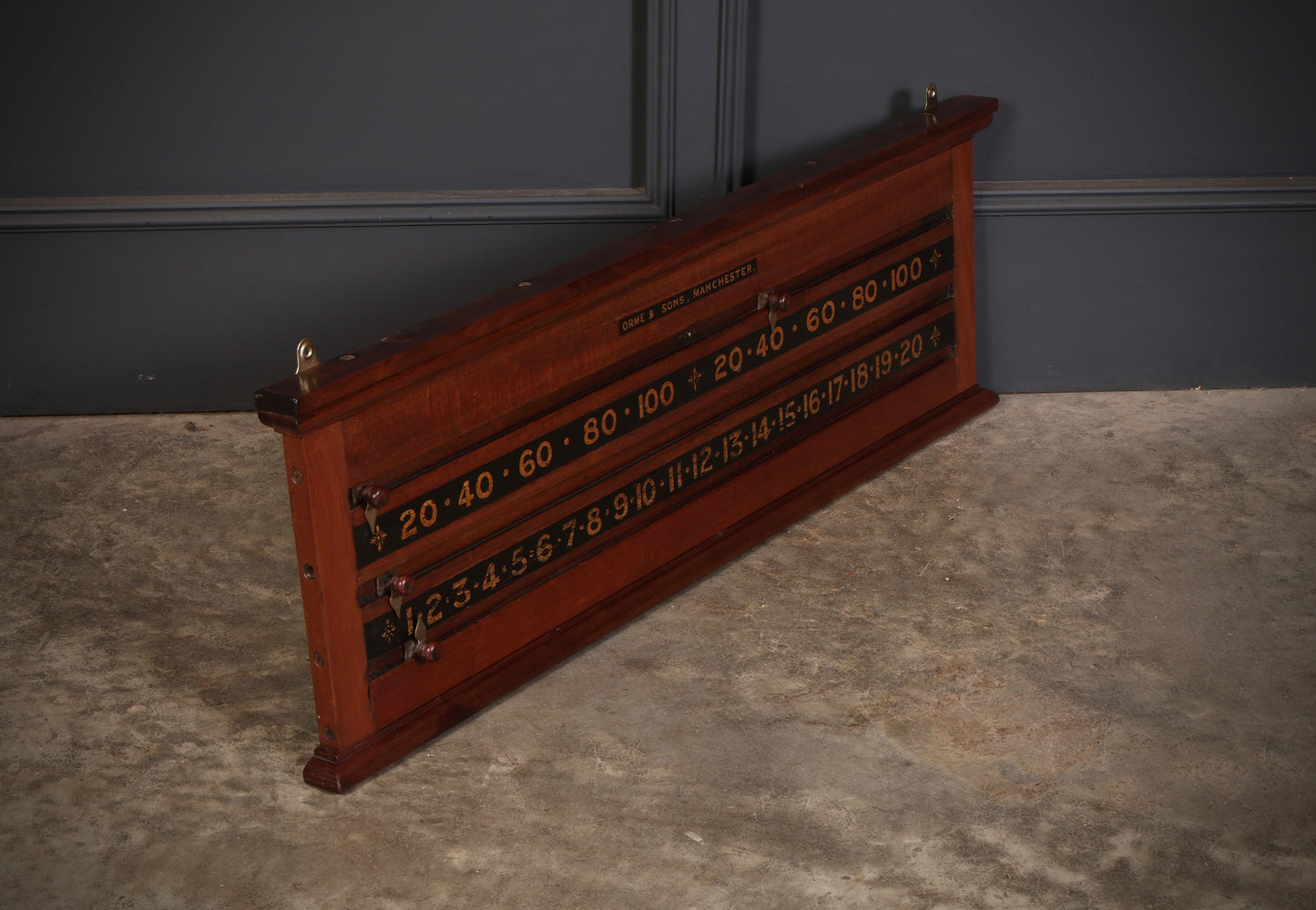 Antique Snooker Scoreboard by Orme & Sons Manchester