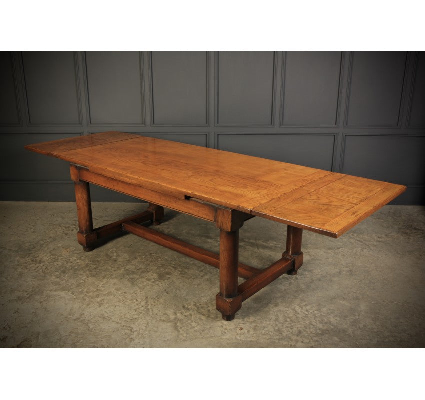 Solid Oak Extending Refectory Dining Table