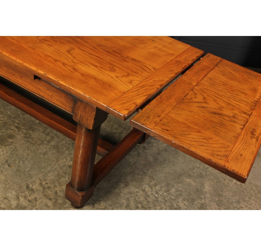 Solid Oak Extending Refectory Dining Table