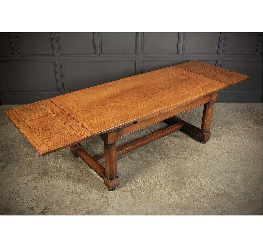 Solid Oak Extending Refectory Dining Table