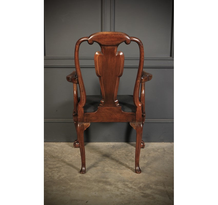 Superb Pair of Queen Anne Style Walnut Chairs