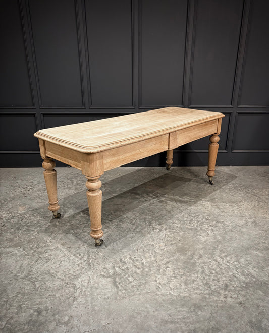 Victorian Bleached Oak Side Table
