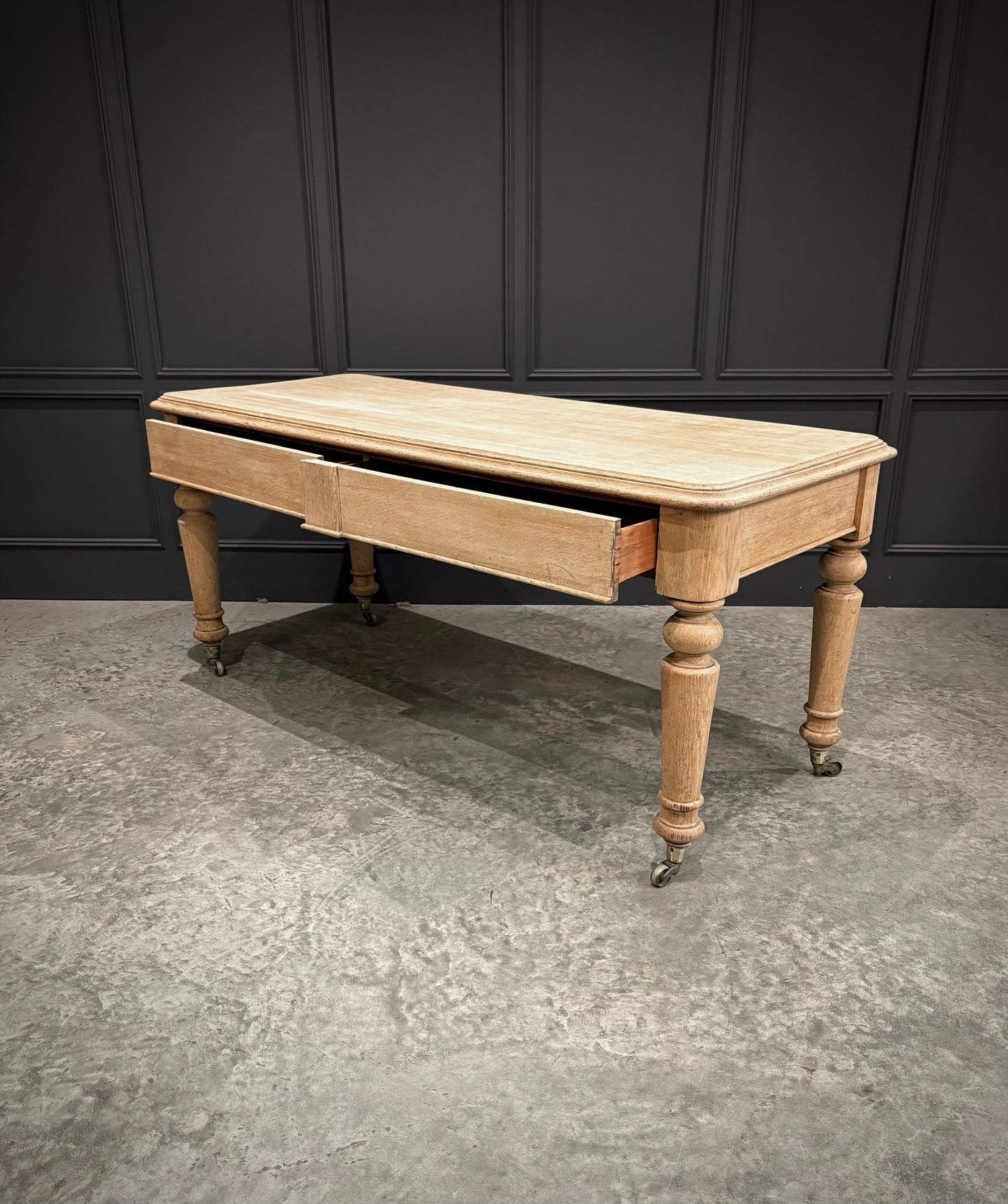 Victorian Bleached Oak Side Table