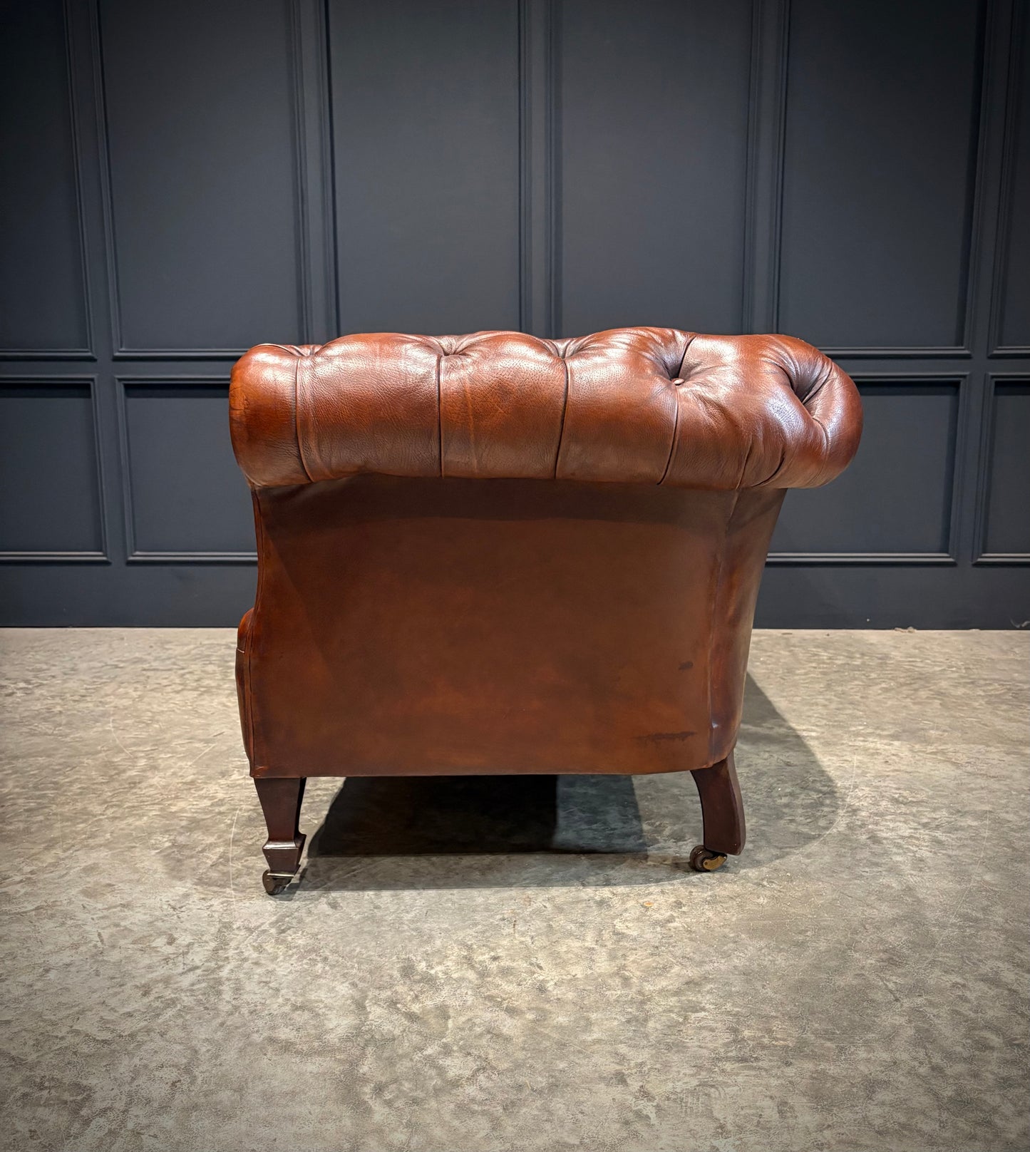 Victorian Buttoned Leather Chesterfield Sofa