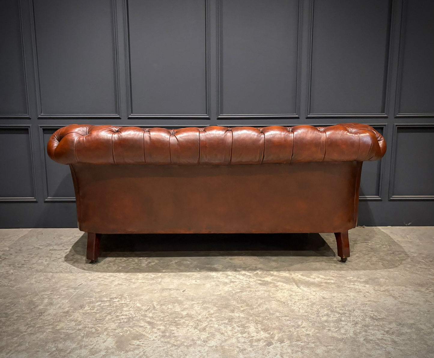 Victorian Buttoned Leather Chesterfield Sofa