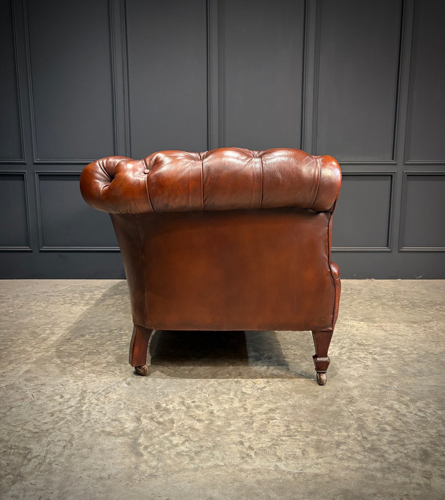 Victorian Buttoned Leather Chesterfield Sofa