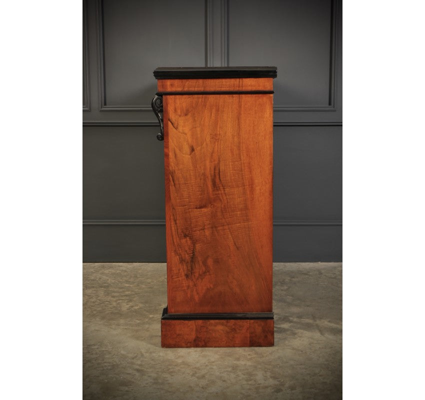 Victorian Glazed Figured Walnut Bookcase
