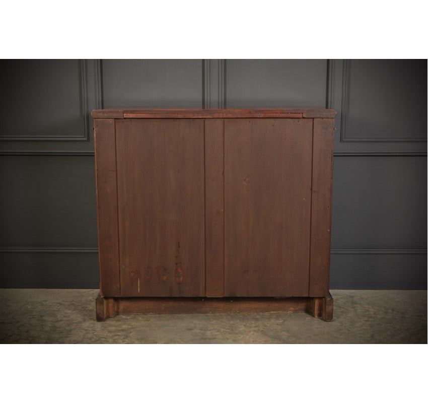 Victorian Glazed Figured Walnut Bookcase