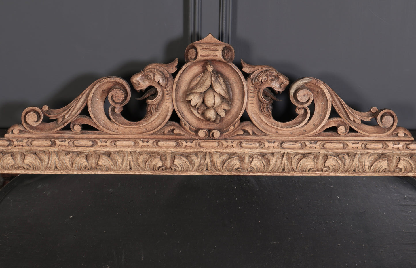 Large Victorian Carved Oak Overmantel Mirror