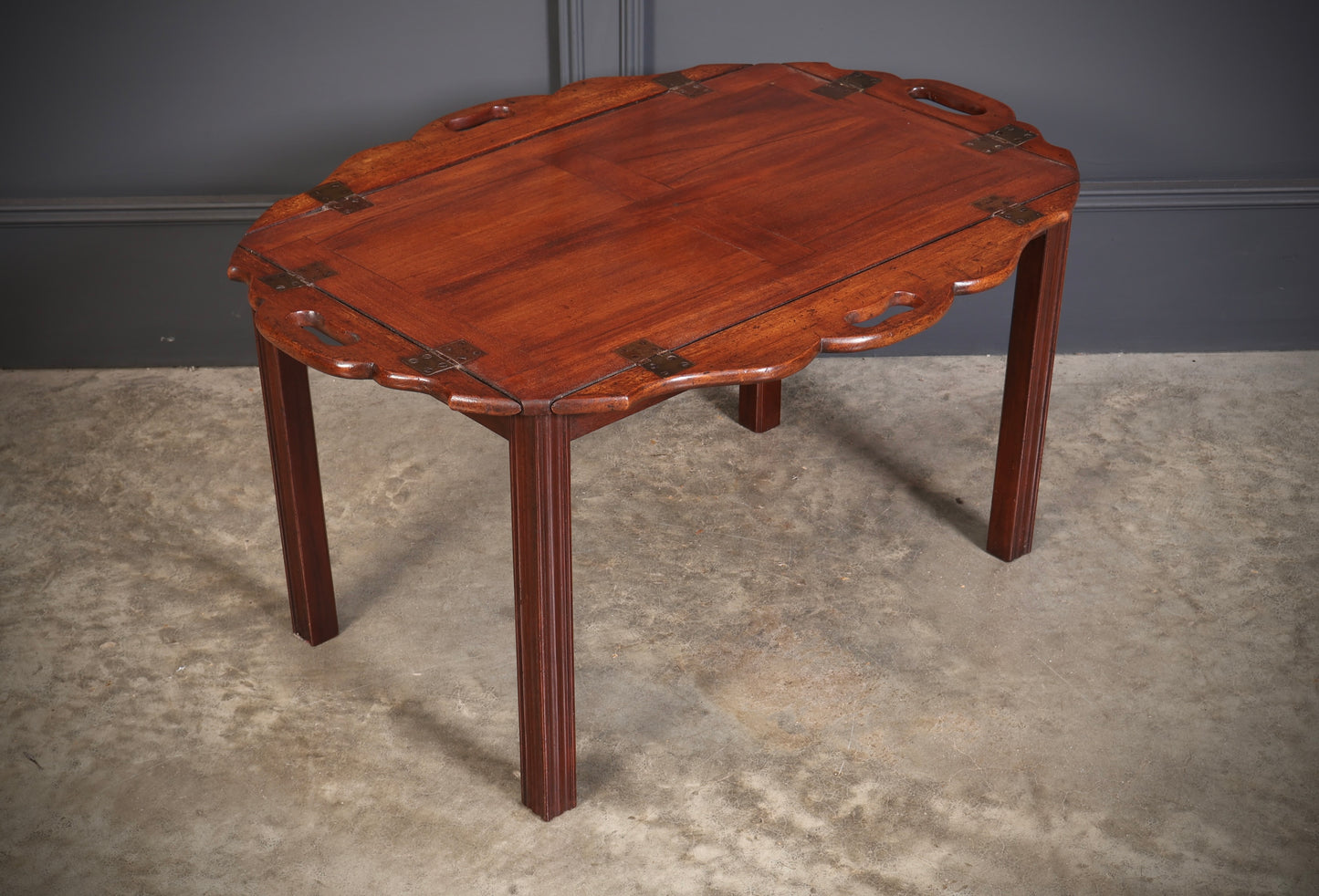 Victorian Mahogany Folding Butlers Tray on Stand