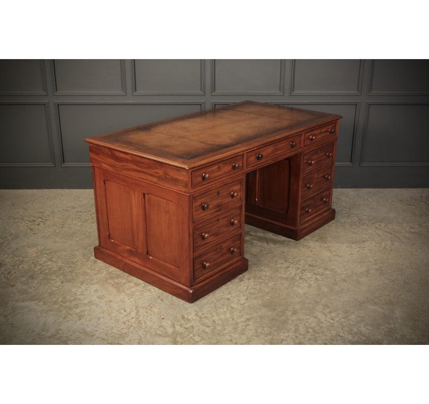 Victorian Mahogany & Leather Desk