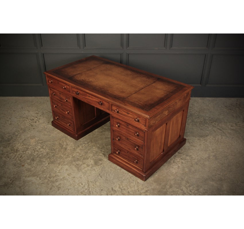 Victorian Mahogany & Leather Desk
