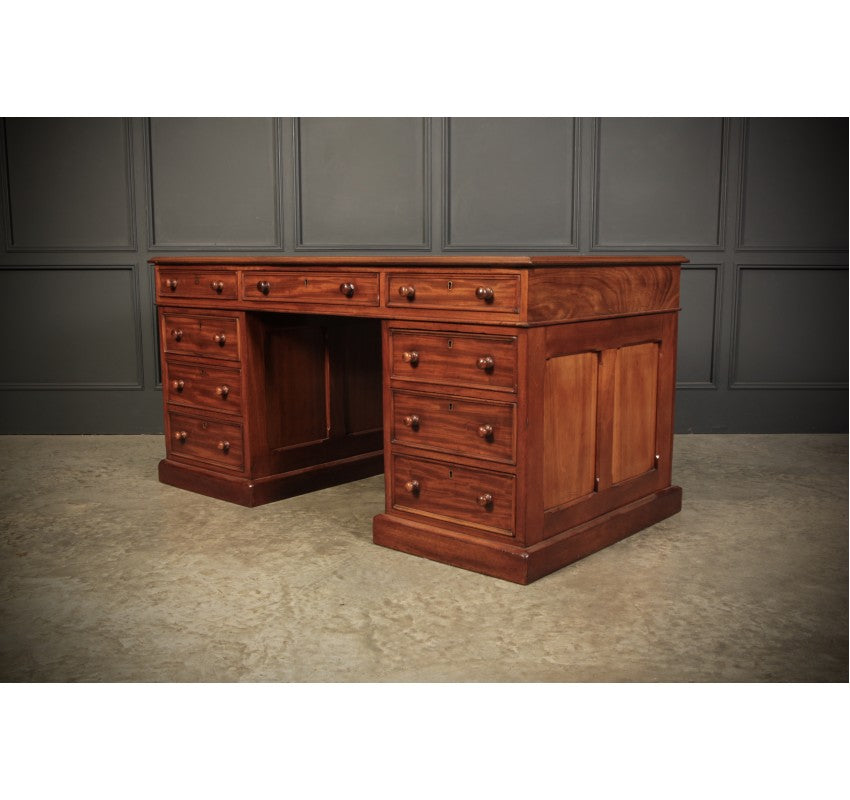 Victorian Mahogany & Leather Desk
