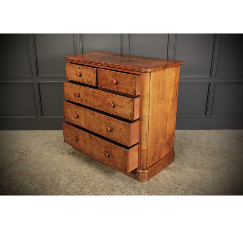 Victorian Pollard Oak Chest of Drawers