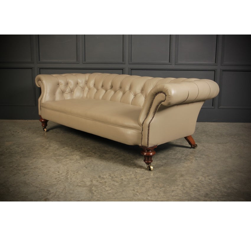 Victorian Leather Chesterfield Sofa