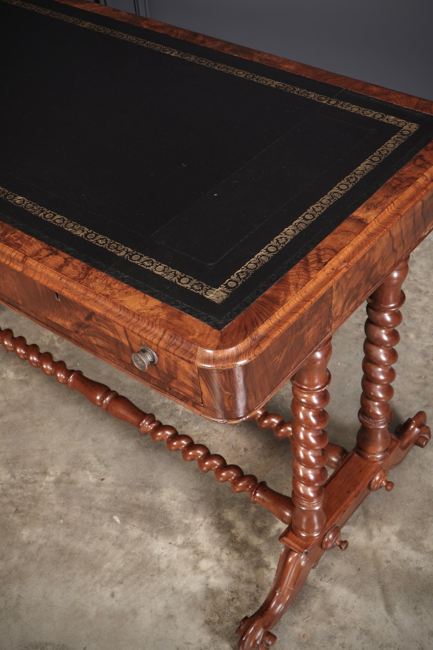 Victorian Walnut Library Writing Table