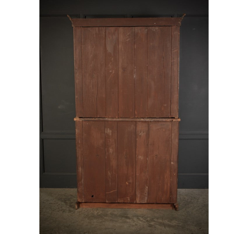 Walnut Cylinder Bureau Bookcase