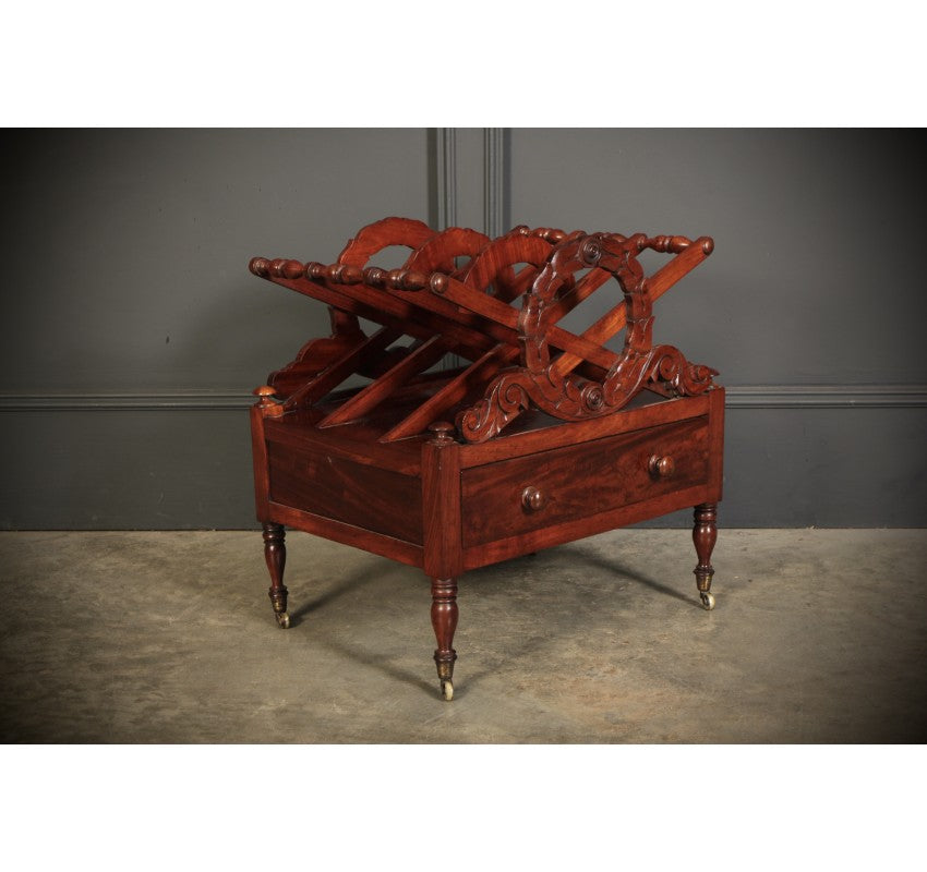 William IV Rosewood Canterbury Magazine Rack