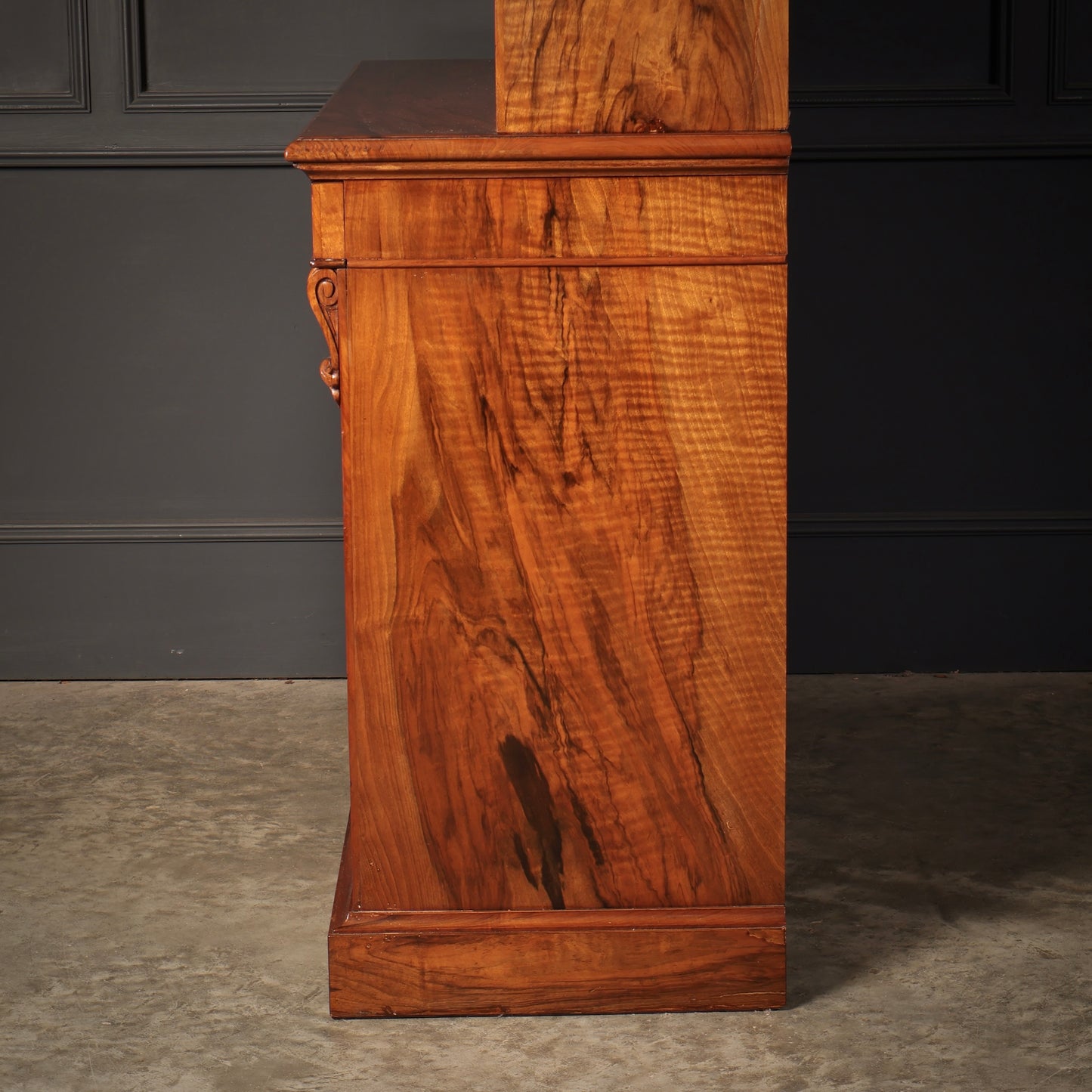 Fine William IV Walnut Glazed Bookcase
