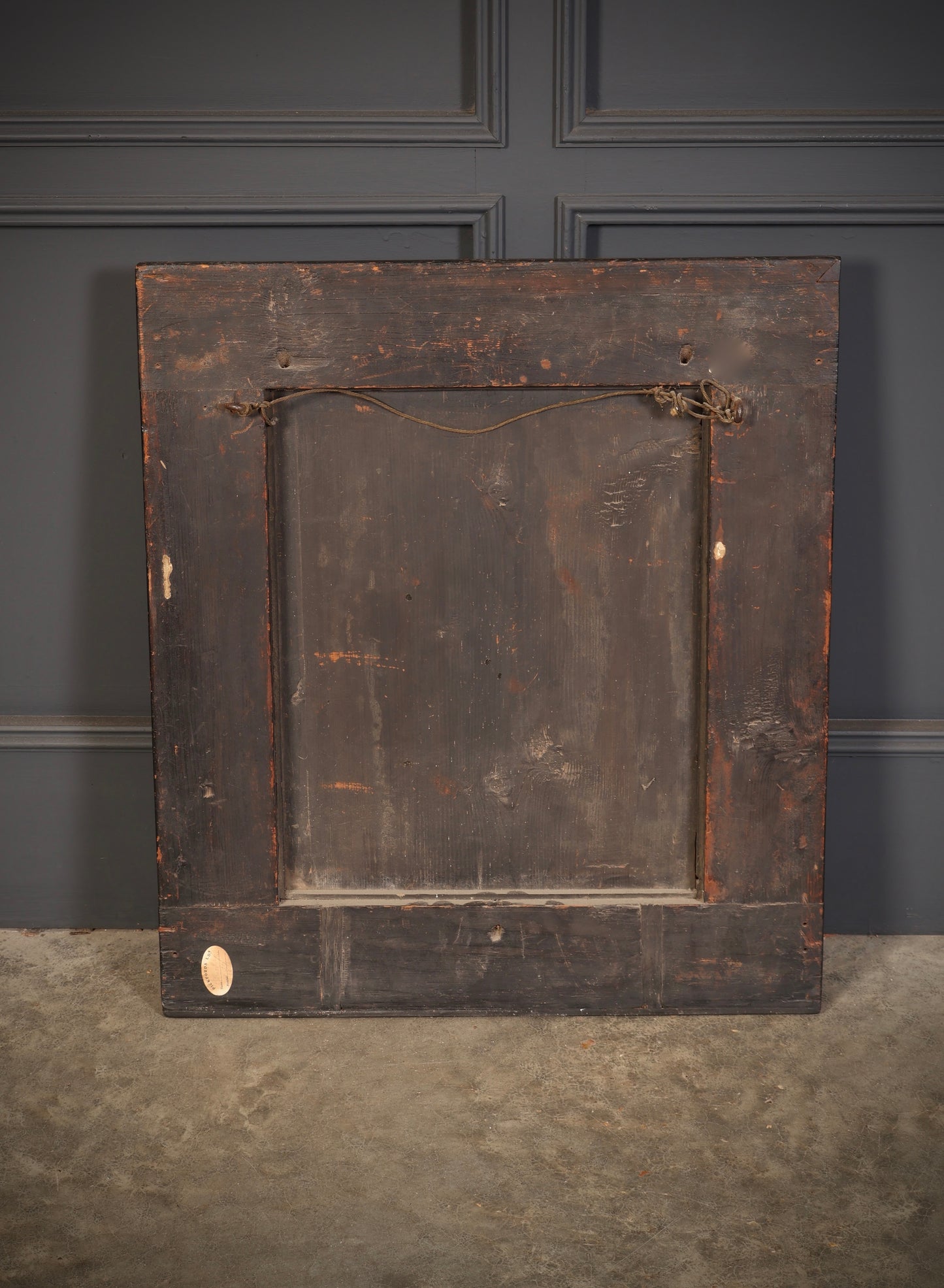 William & Mary Walnut & Ebonised Cushion Frame Mirror