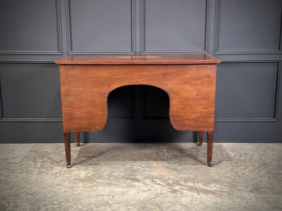 18th Century Marquetry Inlaid Mahogany Writing Desk