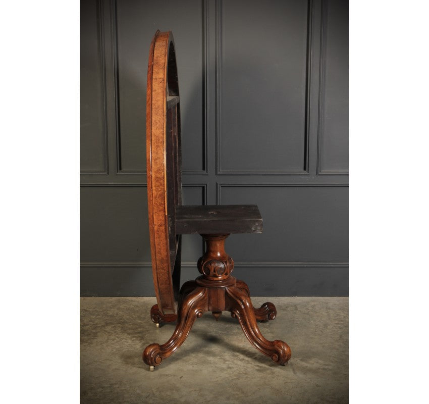 19th C. Round Tilt Top Pollard Oak Centre Dining Table