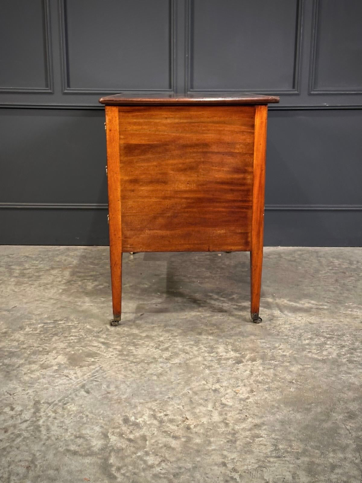 18th Century Marquetry Inlaid Mahogany Writing Desk