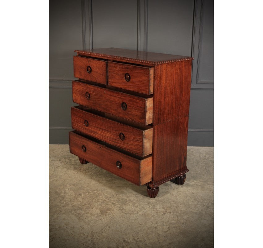 Anglo Indian Padauk Wood Military Chest