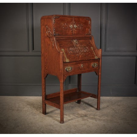 Art Nouveau Oak Bureau