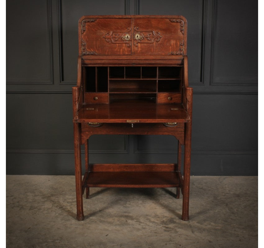 Art Nouveau Oak Bureau