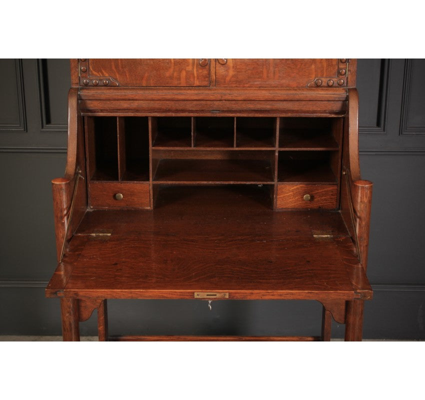 Art Nouveau Oak Bureau