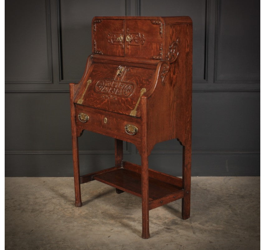 Art Nouveau Oak Bureau