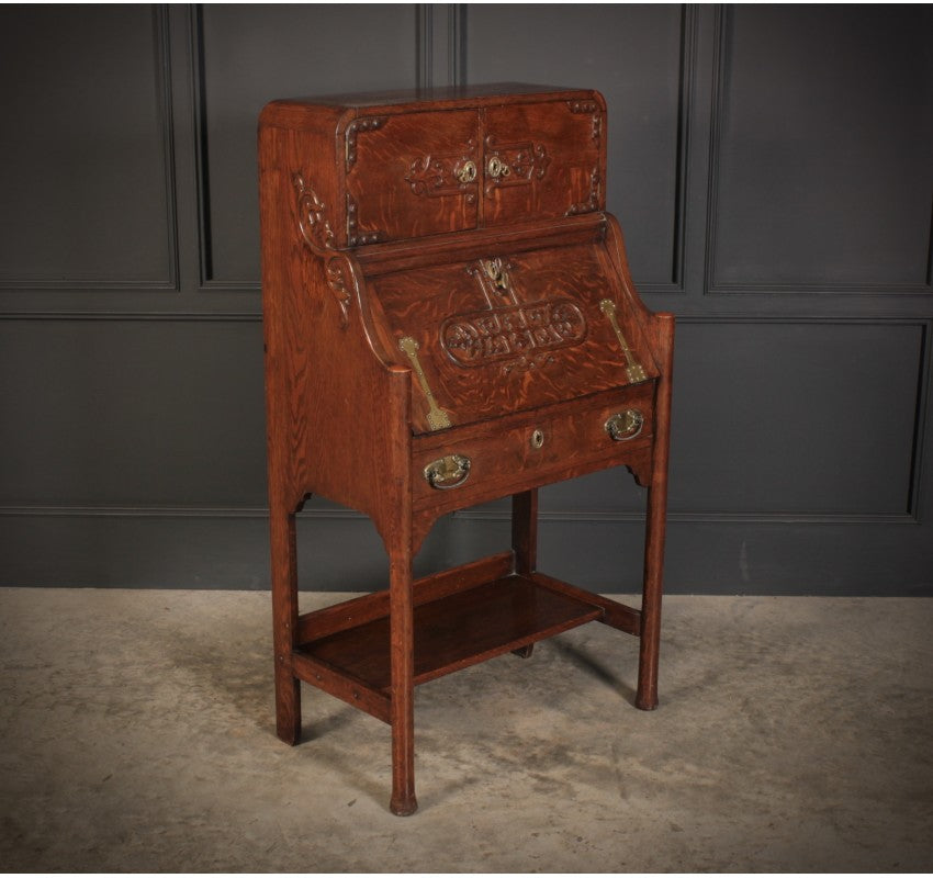 Art Nouveau Oak Bureau