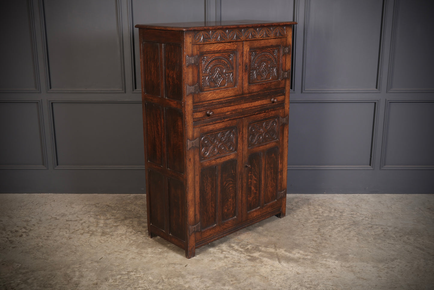 Carved Oak Cabinet