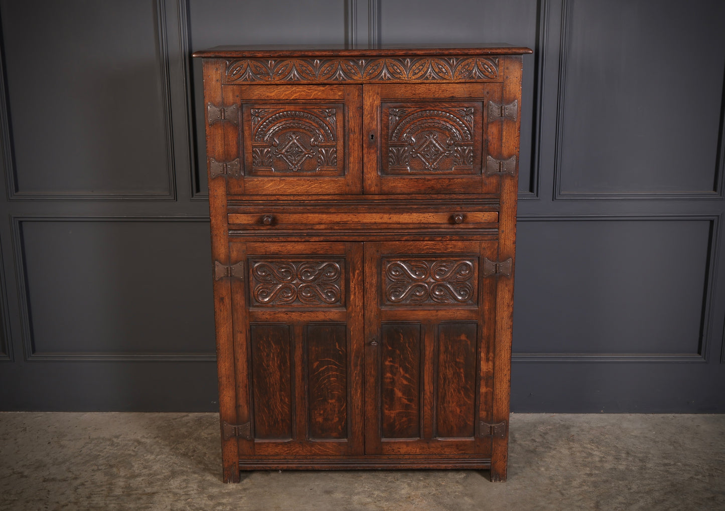 Carved Oak Cabinet