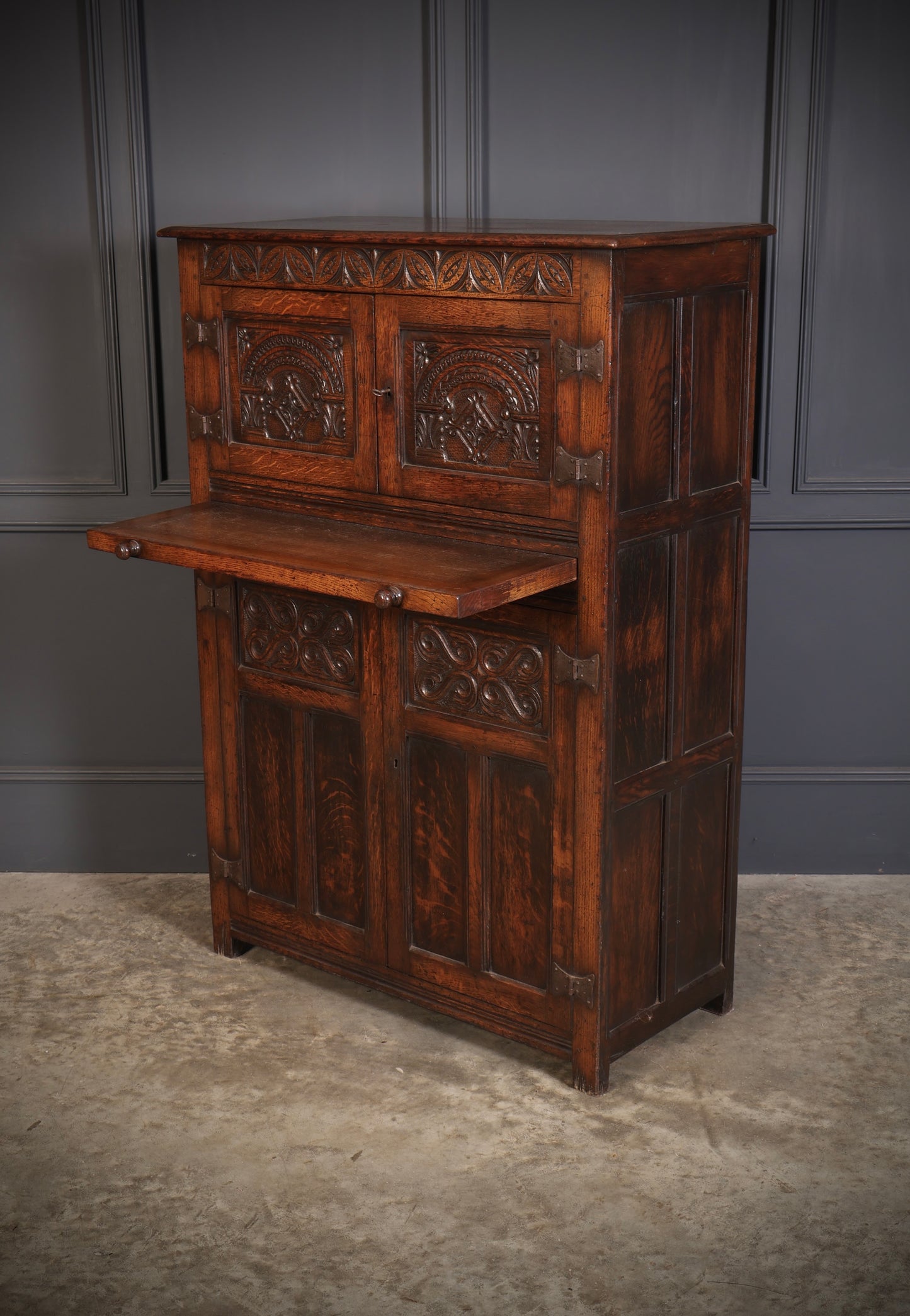 Carved Oak Cabinet